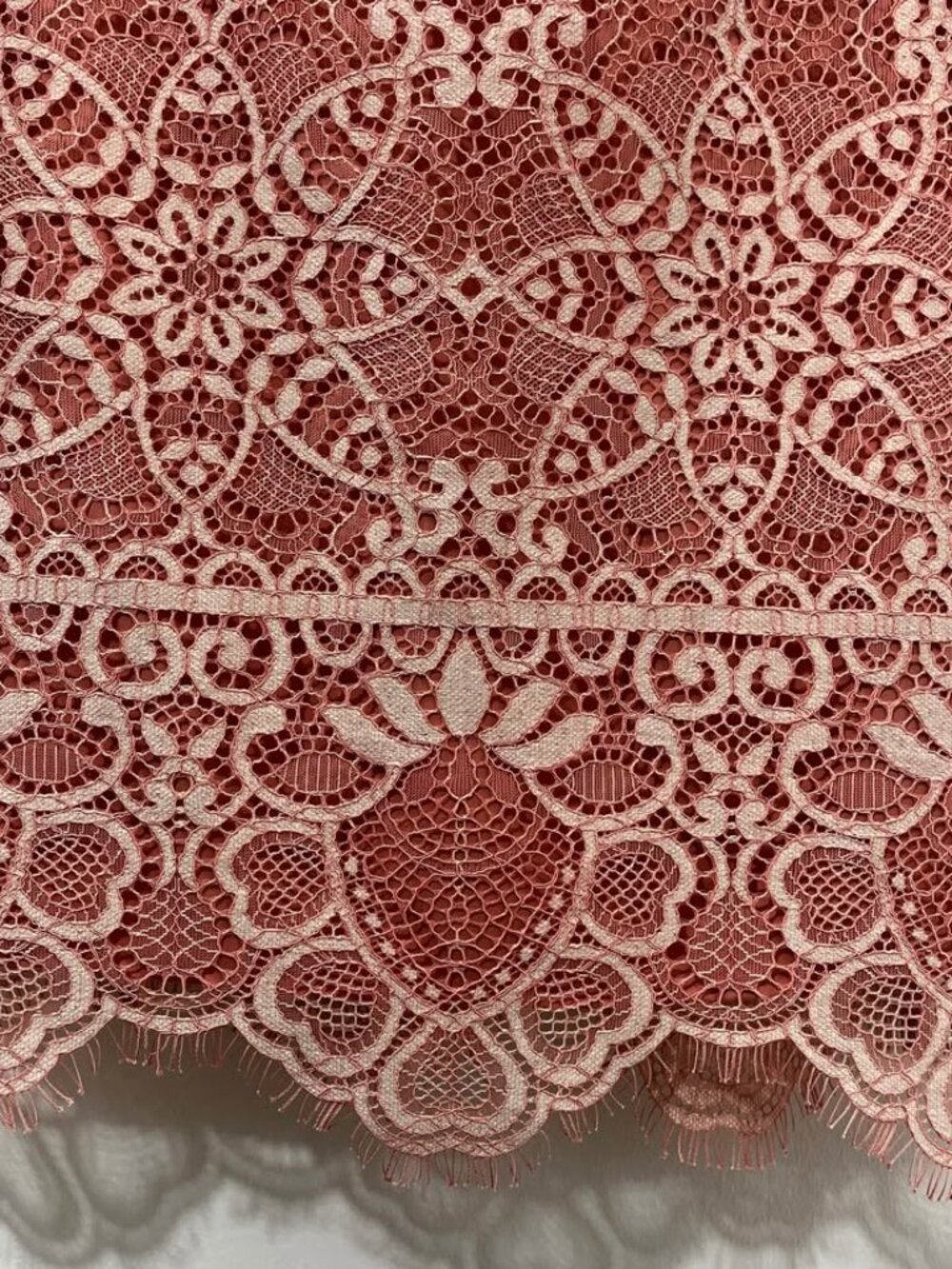 Vince Camuto Lace Mini Peach Party Dress | Coquette Party Wedding Guest [size 6] - Picture 5 of 10